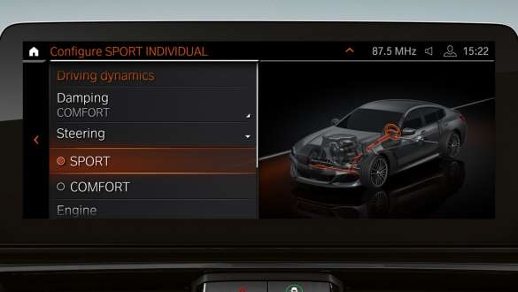 Integral Active Steering BMW 8 Series Gran Coupé G16 LCI Facelift 2022 interior close-up control display