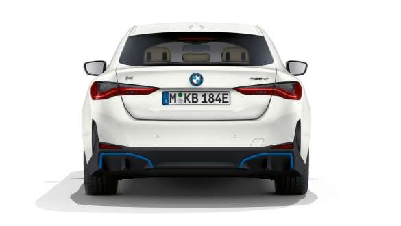 BMW i4 eDrive40 G26 2021 Mineral White rear view 