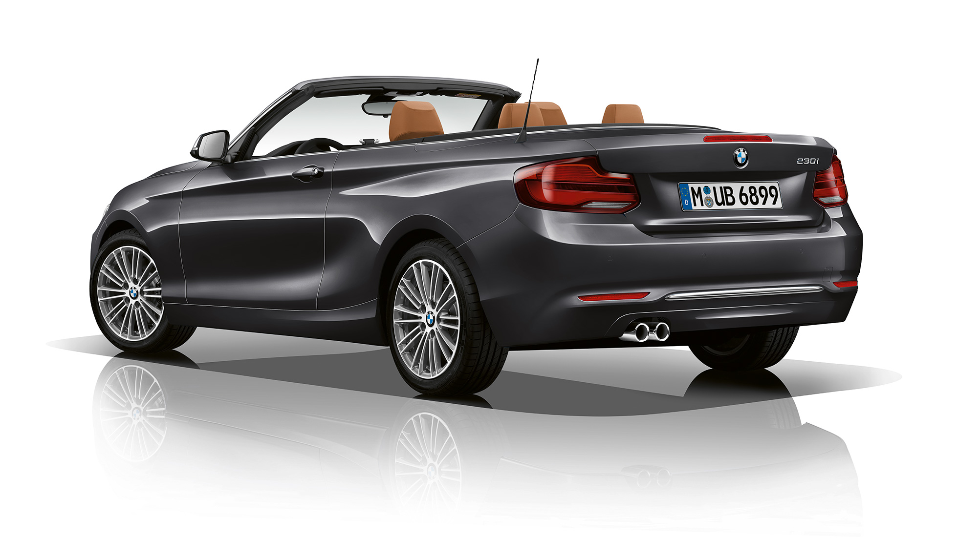 BMW 2 Series Convertible, Model Luxury Line three-quarter rear shot BMW 2 Series Convertible, Model Luxury Line three-quarter rear shot