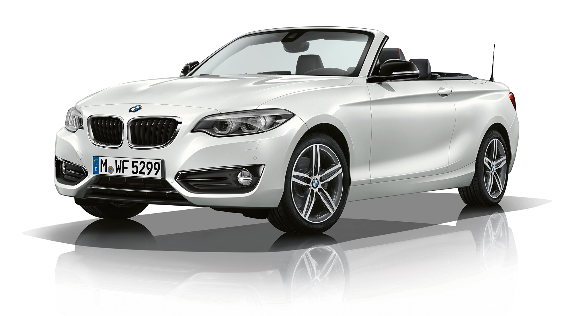 BMW 2 Series Convertible, Model Sport Line three-quarter front shot BMW 2 Series Convertible, Model Sport Line three-quarter front shot
