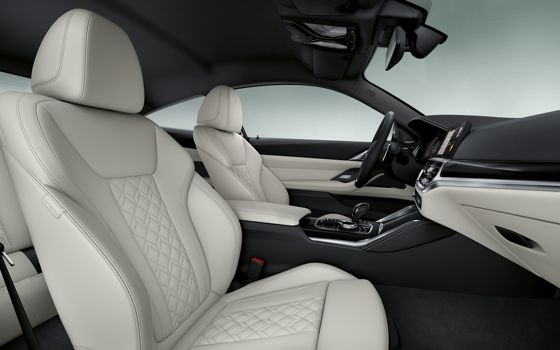 BMW Individual extended leather trim 'Merino' Ivory White BMW 4 Series Coupé Individual G22 2020 