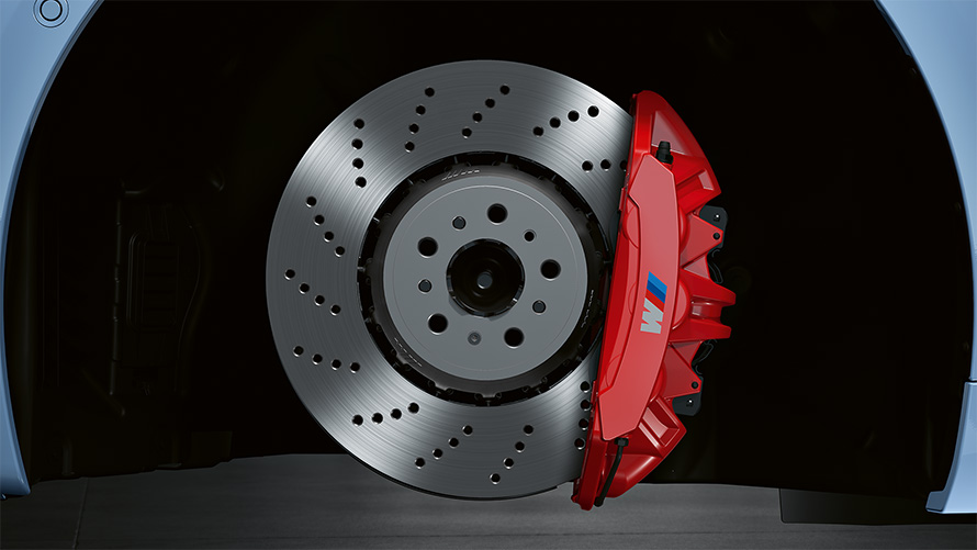 M Compound brakes, Red high-gloss BMW M2 G87 