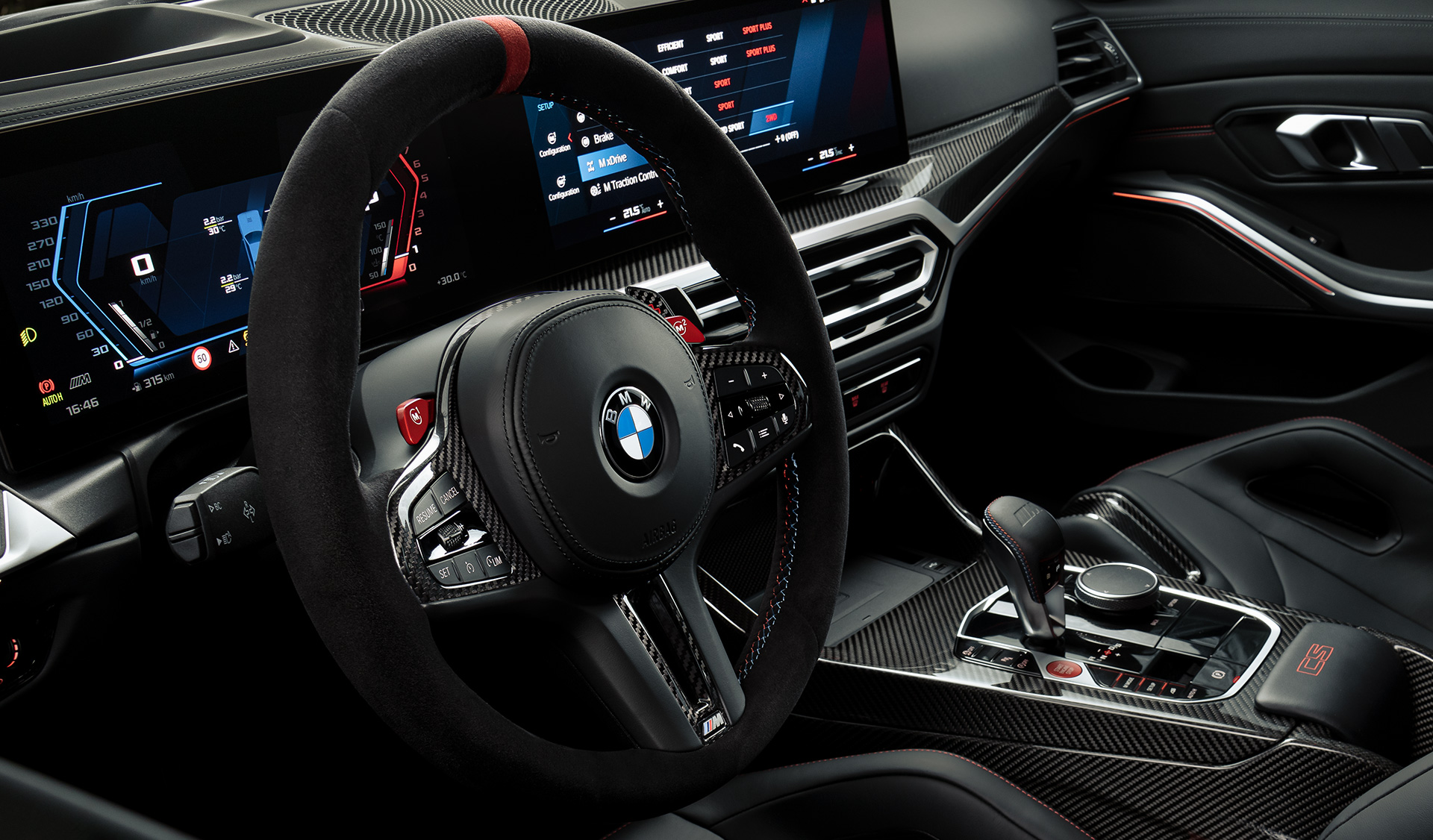 BMW M3 CS G80 M Leather steering wheel Alcantara