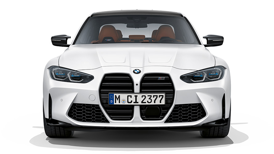 BMW M3 Competition G80 2020 Frozen Brilliant White metallic front view