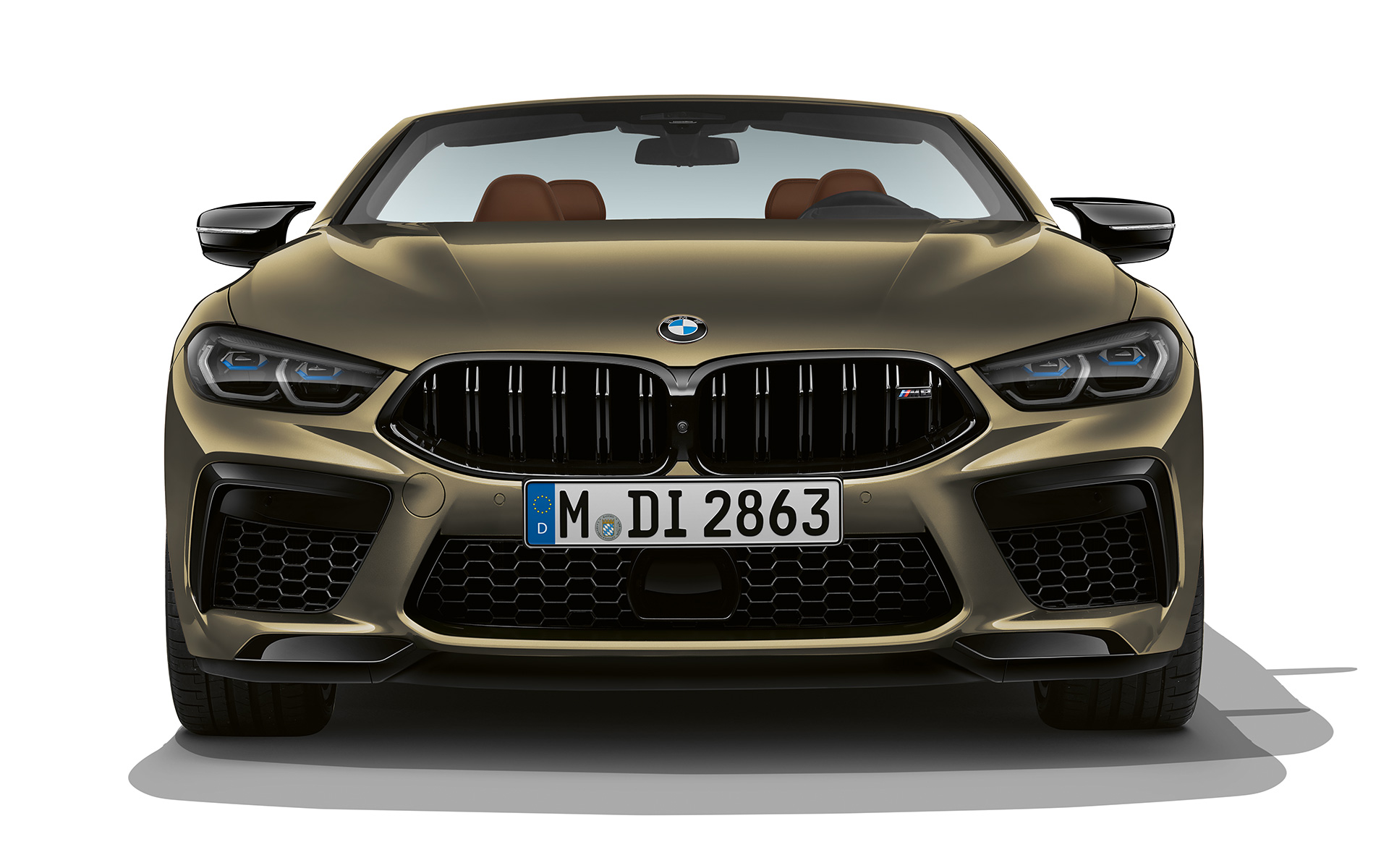 BMW M8 Competition Convertible F91 LCI Facelift 2022 BMW Individual Brass metallic front view