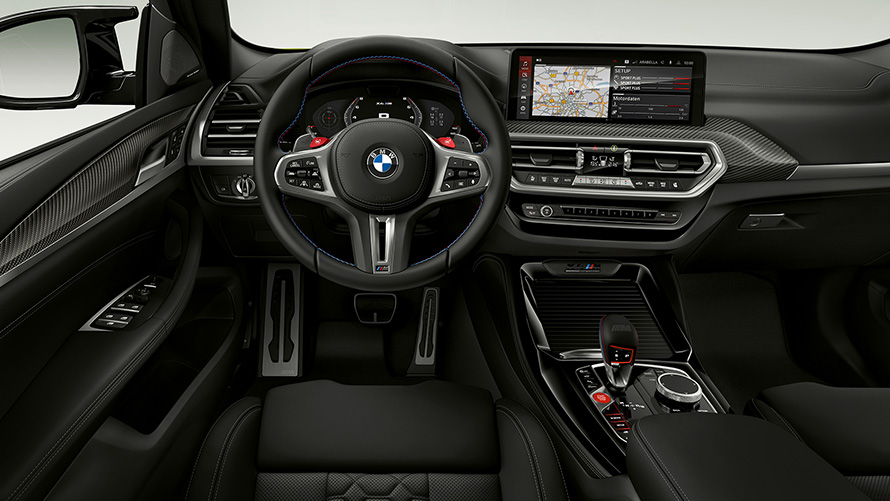 BMW X4 M Competition F98 LCI Facelift 2021 cockpit interior