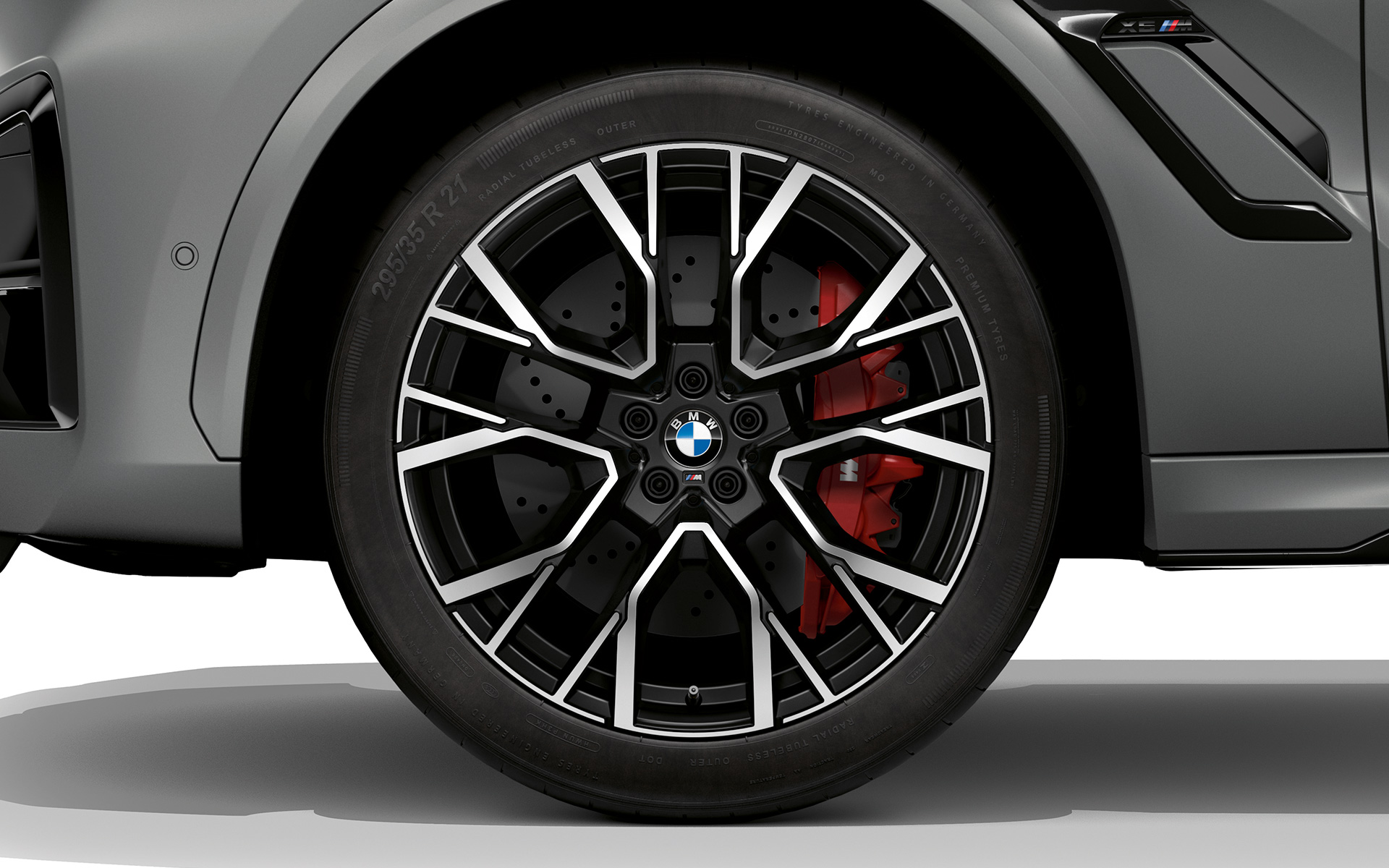 BMW X6 M Competition F96 2023 21"/22" M light alloy wheels star spoke 818 M black