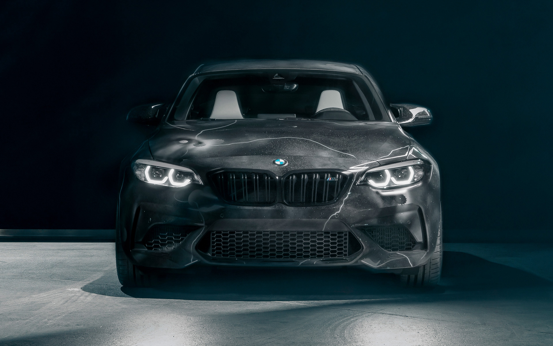 BMW M2 Edition designed by FUTURA 2000 F87 2020 front view against black background